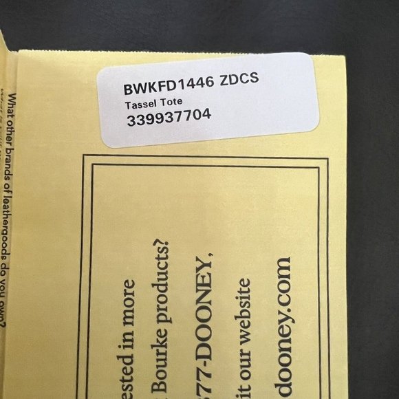 DOONEY & Bourke Purple Tassel Tote Leather NEW - Picture 6 of 9